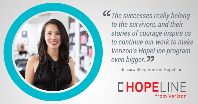 Verizon’s Jessica Shih On the New HopeLine Phone Drive to Benefit Domestic Violence Victims