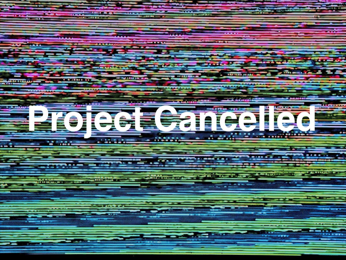A screen with no signal. 