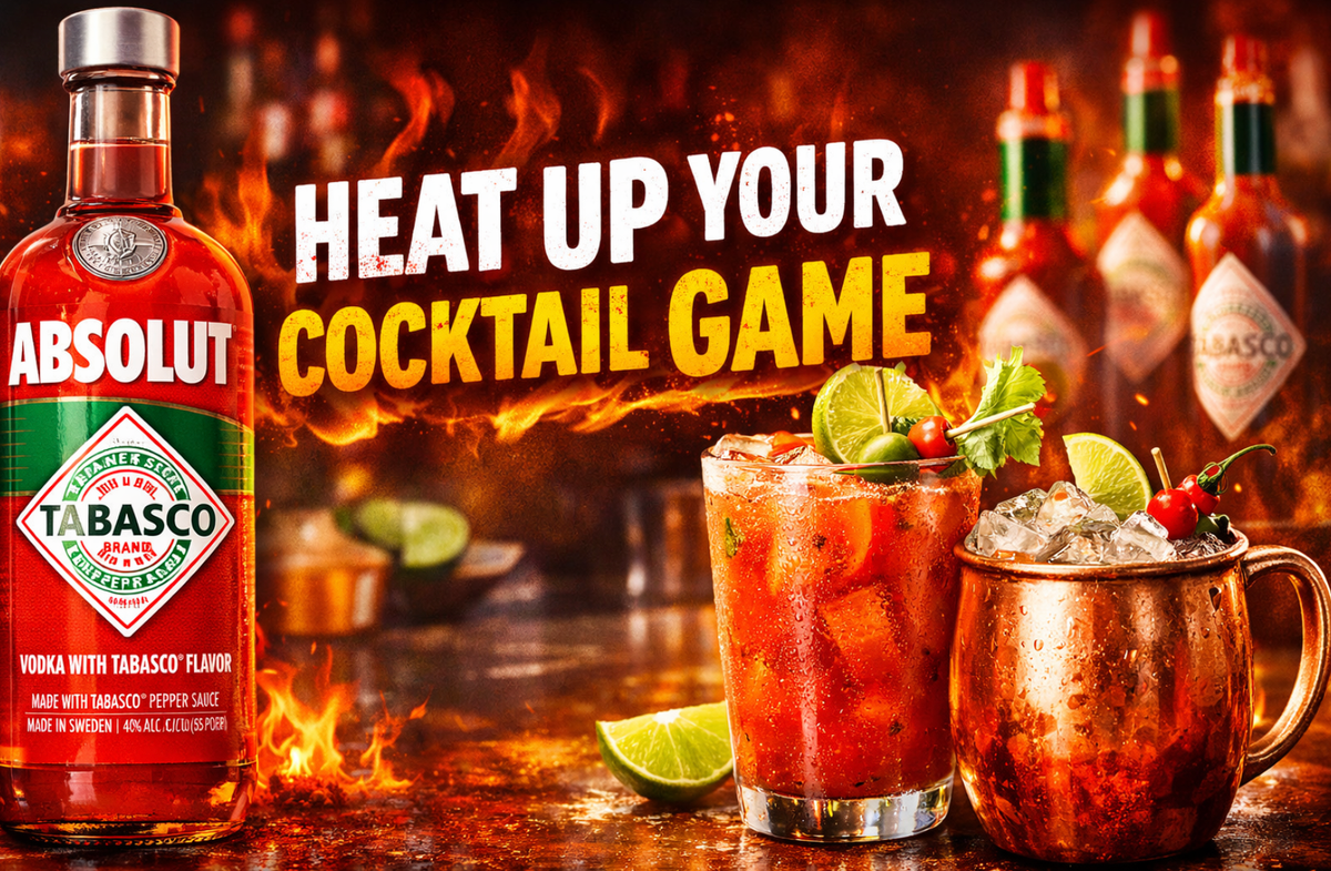 Sipping: Absolut Tabasco. When classics collide, things get spicy.
