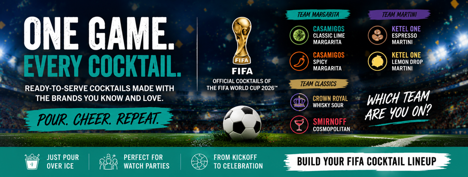 Sipping: FIFA is here! One Game. Every Cocktail.