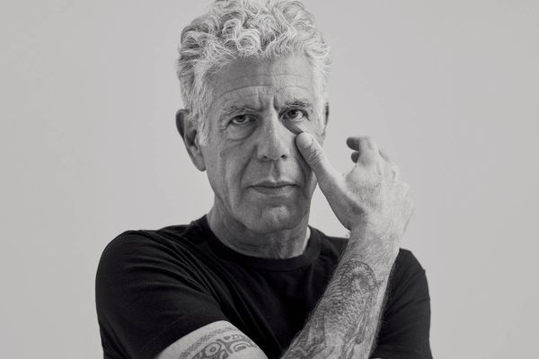 Chef Anthony Bourdain, Black & White portrait, 2002