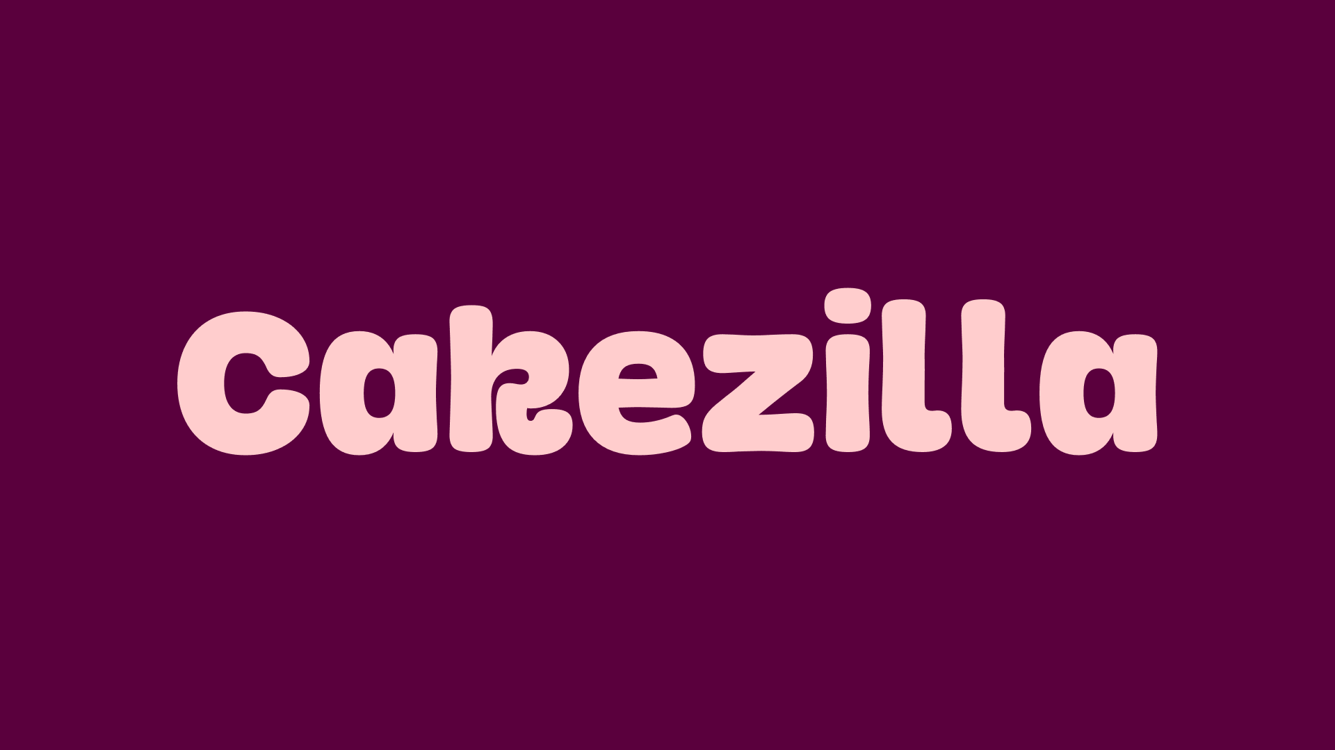 Cakezilla word animated trought the 6 variable styles of the Tuig typeface.