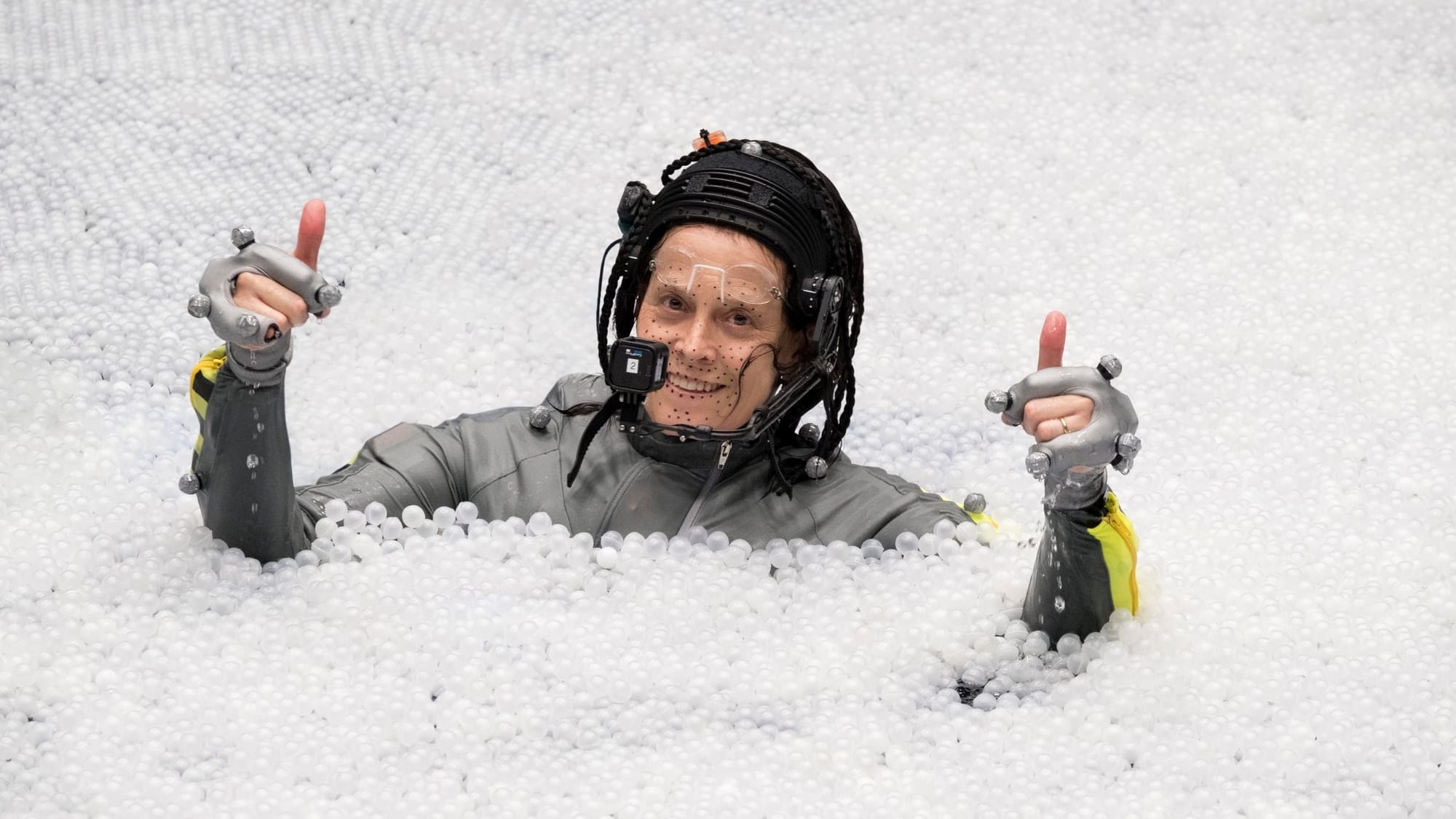 Сигурни Уивер на съемках «Аватара»