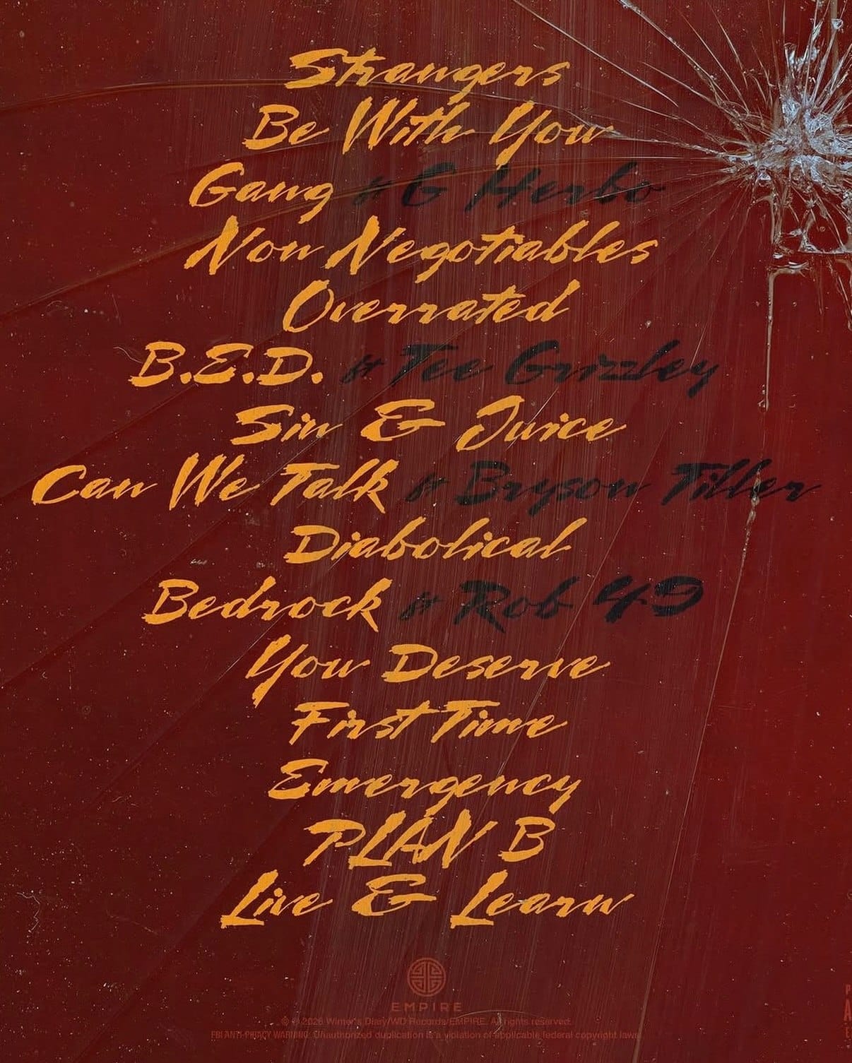 Треклист альбома «Fuck, Marry, Kill»