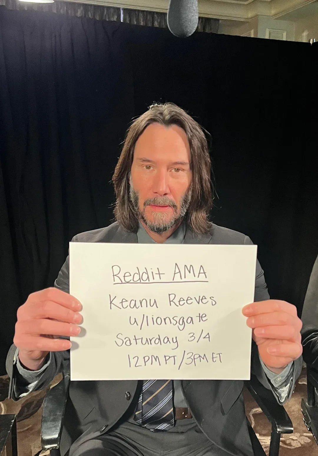Анонс AMA на Reddit с Киану Ривзом