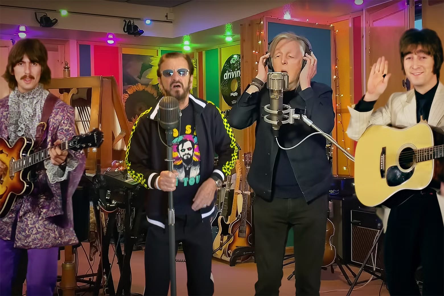 ИИ-иллюстрация воссоединения The Beatles
