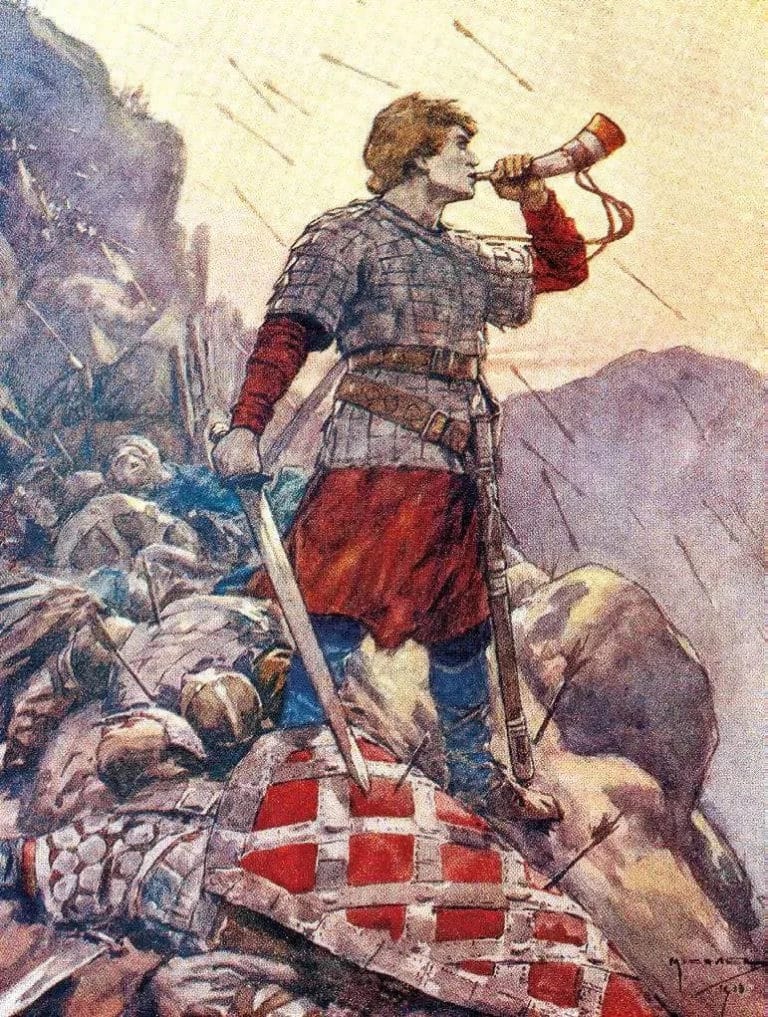 Роланд трубит в рог