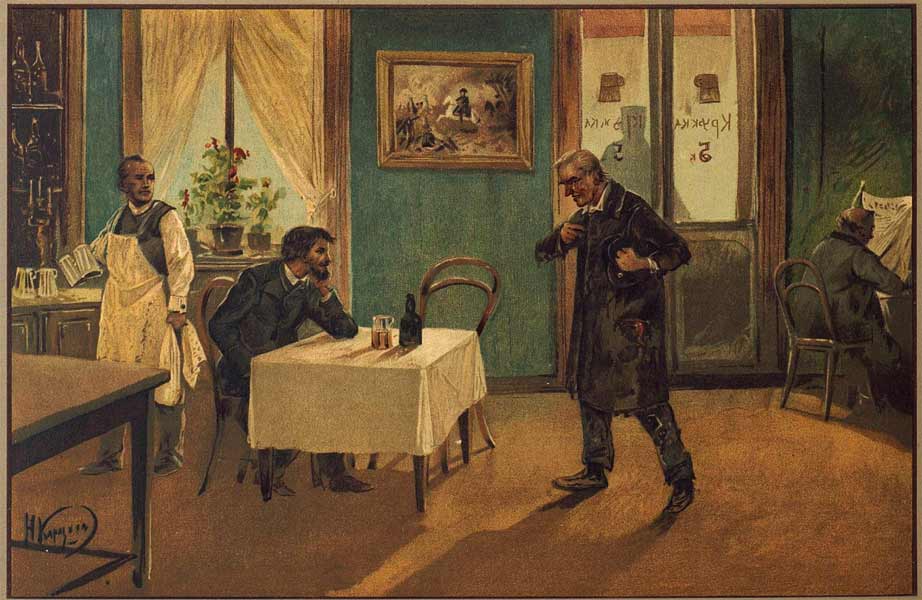 Иллюстрация к роману «Преступление и наказание» Николая Каразина, 1893