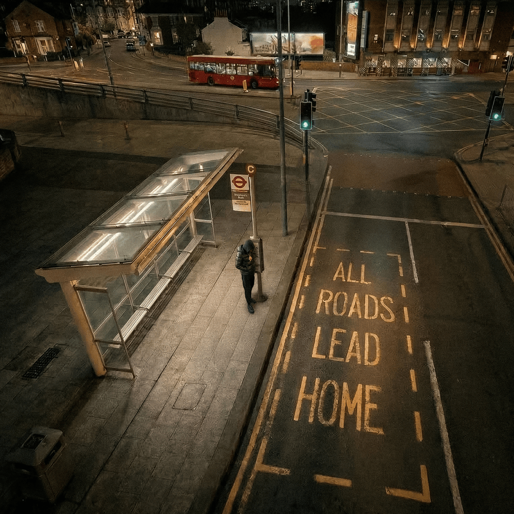 Обложка альбома Central Cee «ALL ROADS LEAD HOME»