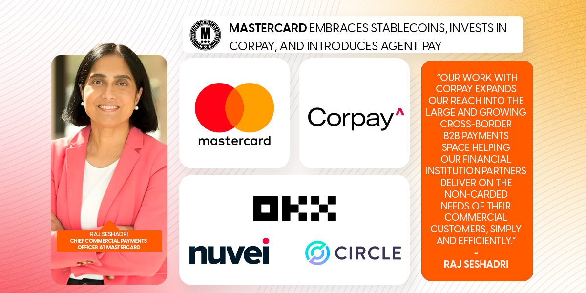 Mastercard Embraces Stablecoins, Invests in Corpay, and Introduces Agent Pay