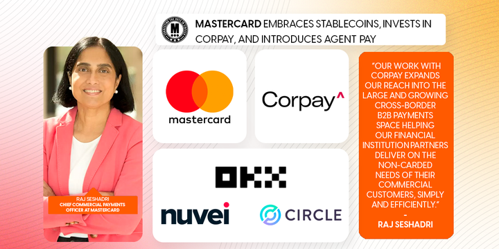 Mastercard Embraces Stablecoins, Invests in Corpay, and Introduces Agent Pay
