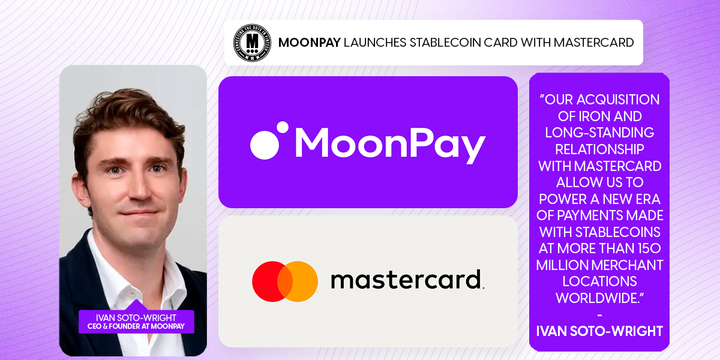 MoonPay Launches Stablecoin Card With Mastercard