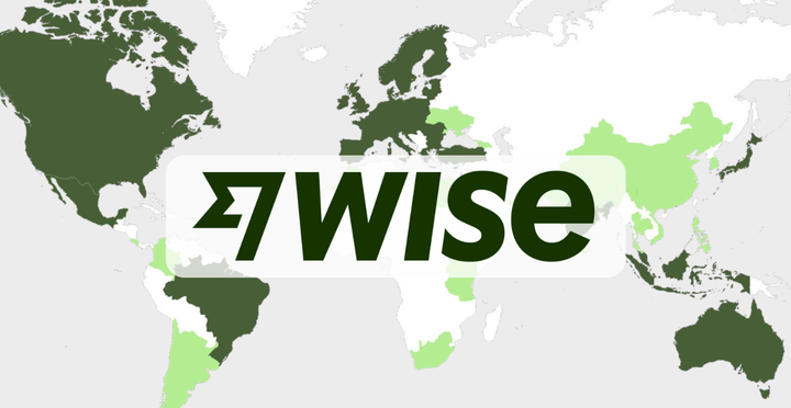 Map showing Wise’s global footprint, highlighting the countries and regions where the company operates or has a presence.