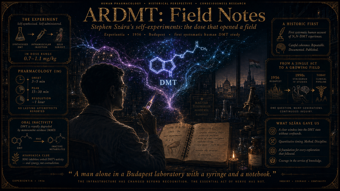 Szára's 1956 self-experiment: the Budapest dose that launched DMT research