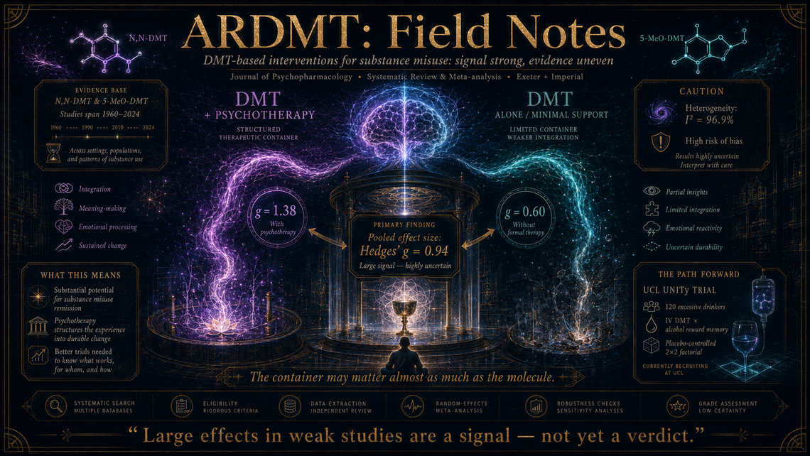 DMT for Substance Misuse: An Exeter/Imperial Meta-Analysis