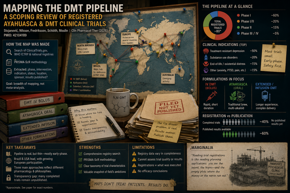 DMT and Ayahuasca Clinical Trials: 2026 Pipeline Scoping Review