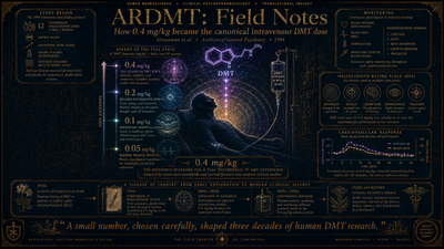 Why 0.4 mg/kg: Strassman's dose-finding logic and its thirty-year hold