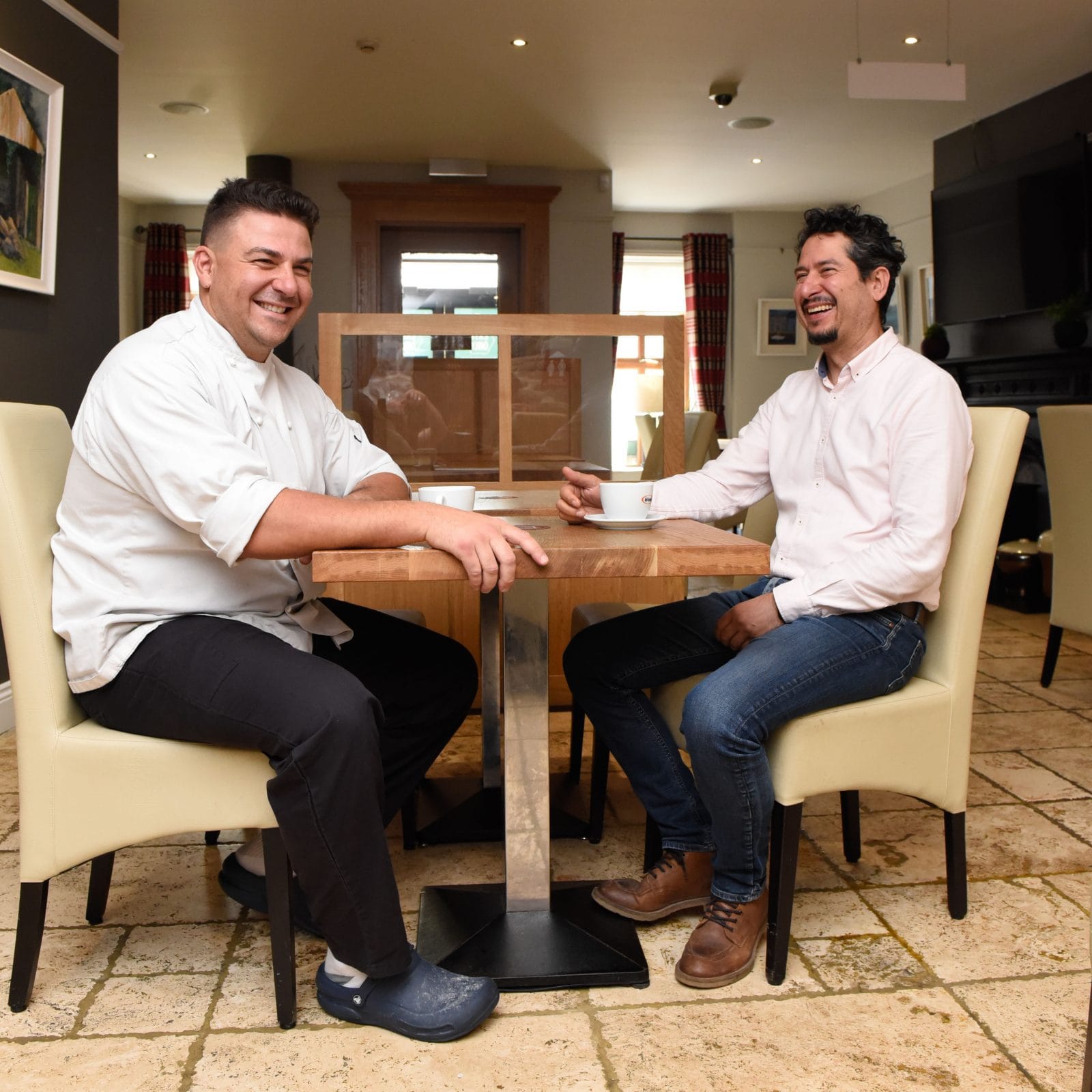 Basilico Head Chef Paolo Sabatini and restaurant owner Fabiano Mulas 