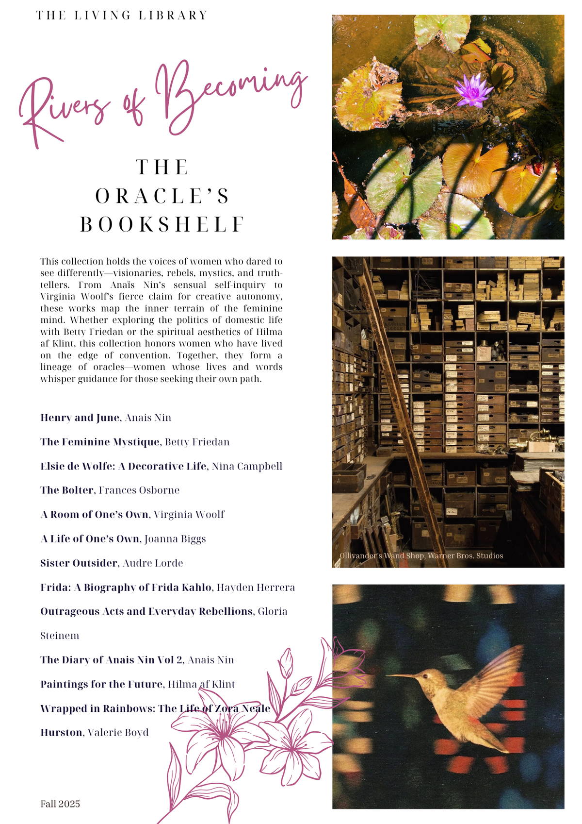 the Oracle's Bookshelf: Rivers of Becoming