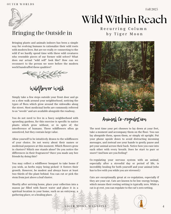 Wild Within Reach: Bringing the Outside in