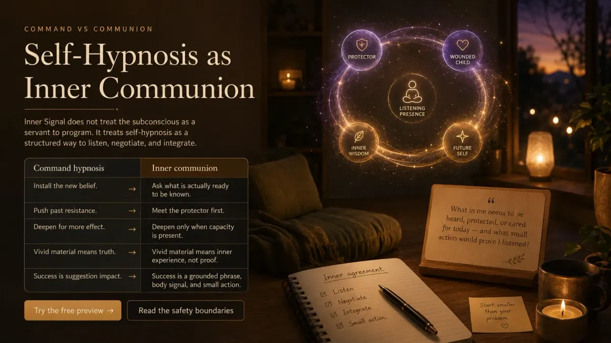 Command Hypnosis vs Inner Communion Self-Hypnosis