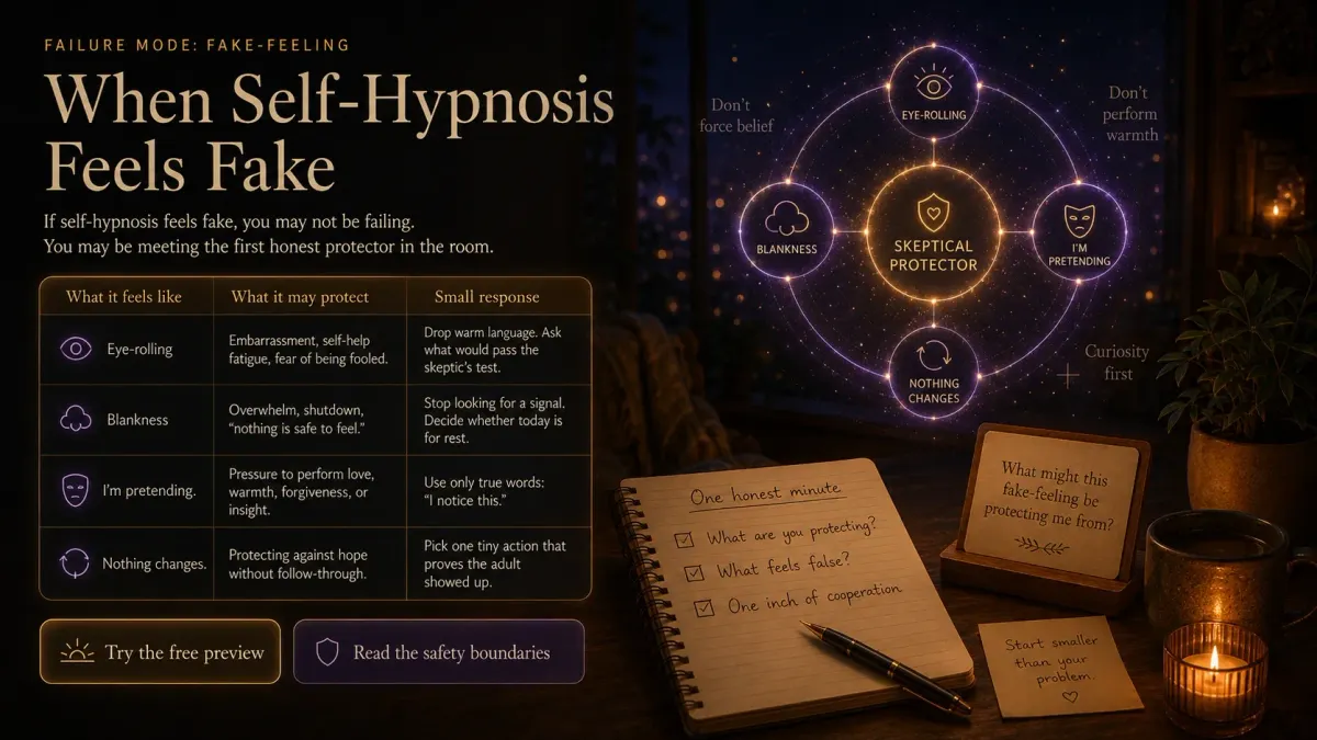 Self-Hypnosis Feels Fake? Treat Doubt as Data