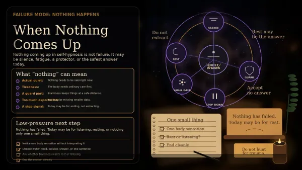 What to Do When Nothing Happens in Self-Hypnosis