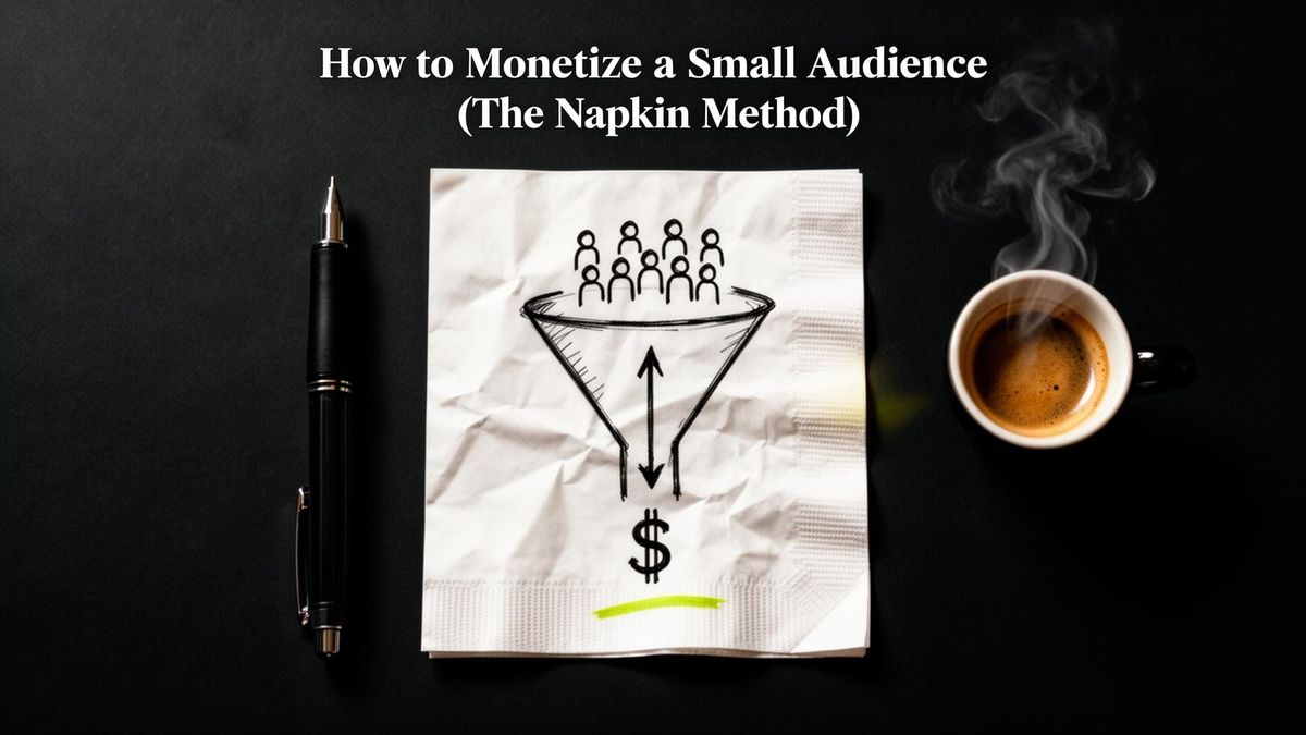 How to Monetize a Small Audience (The Napkin Method)