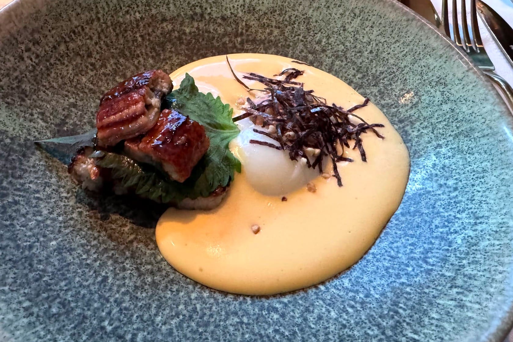 Unagi Benedict Capella Bangkok Breakfast