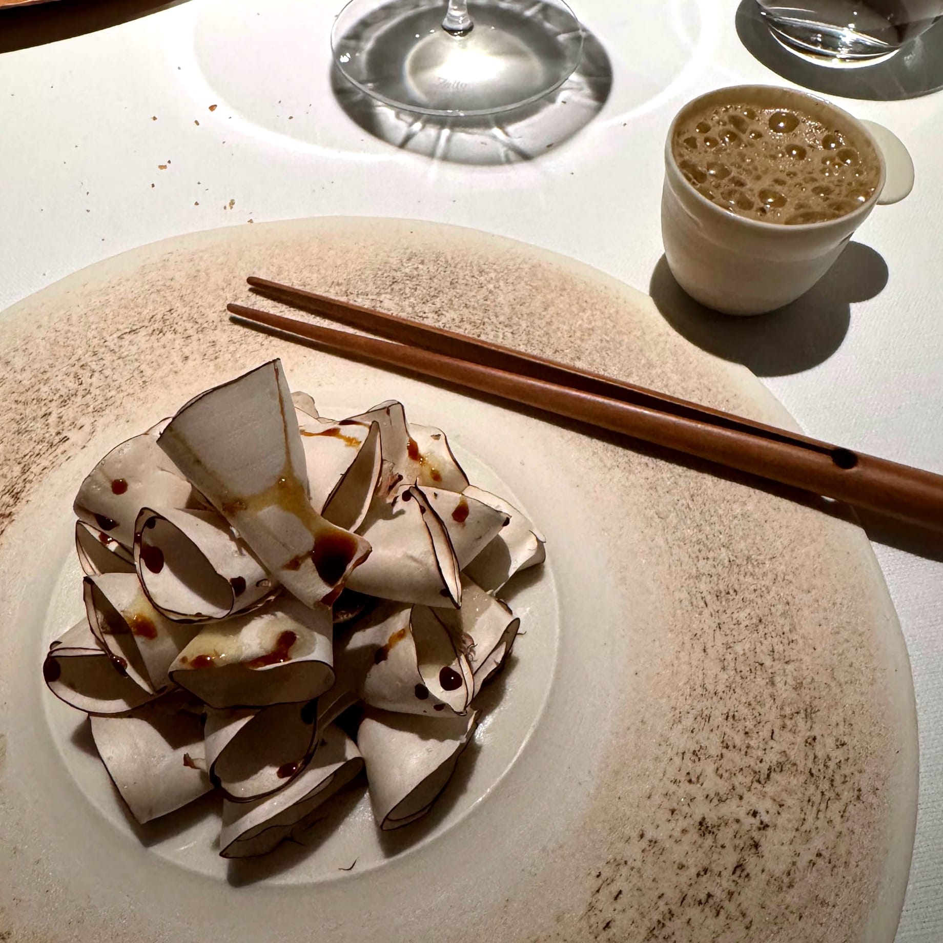 Mushroom salad from Savoie, Le Clos des Sens