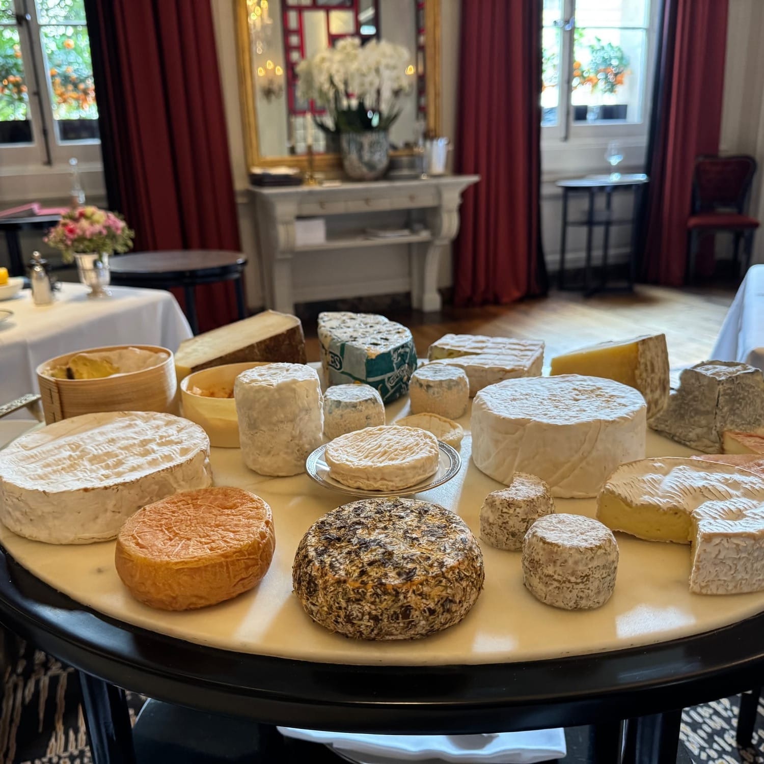 Cheese selection at L'Ambroisie Restaurant Paris