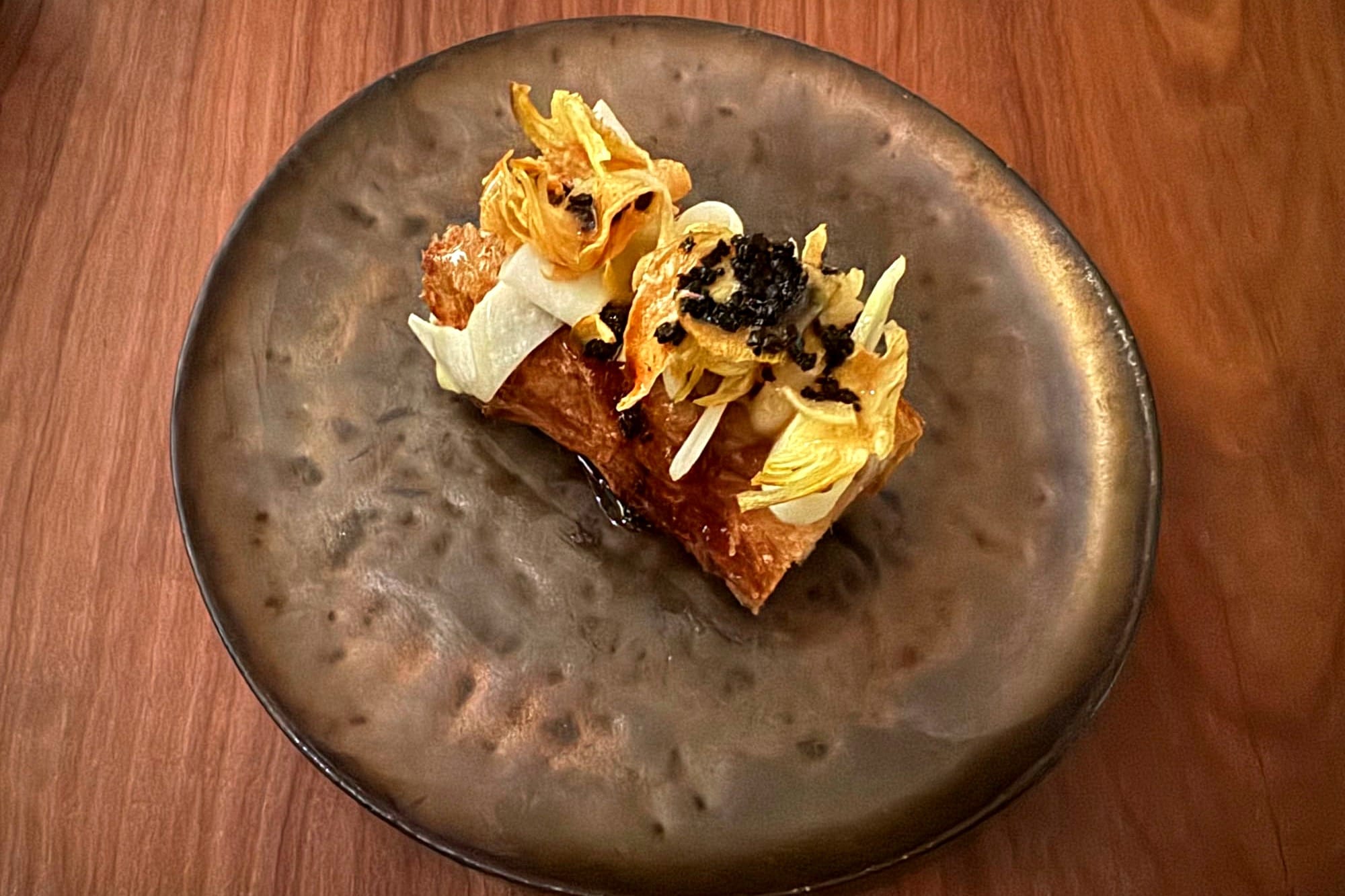 artichoke tarte at Mirazur Menton