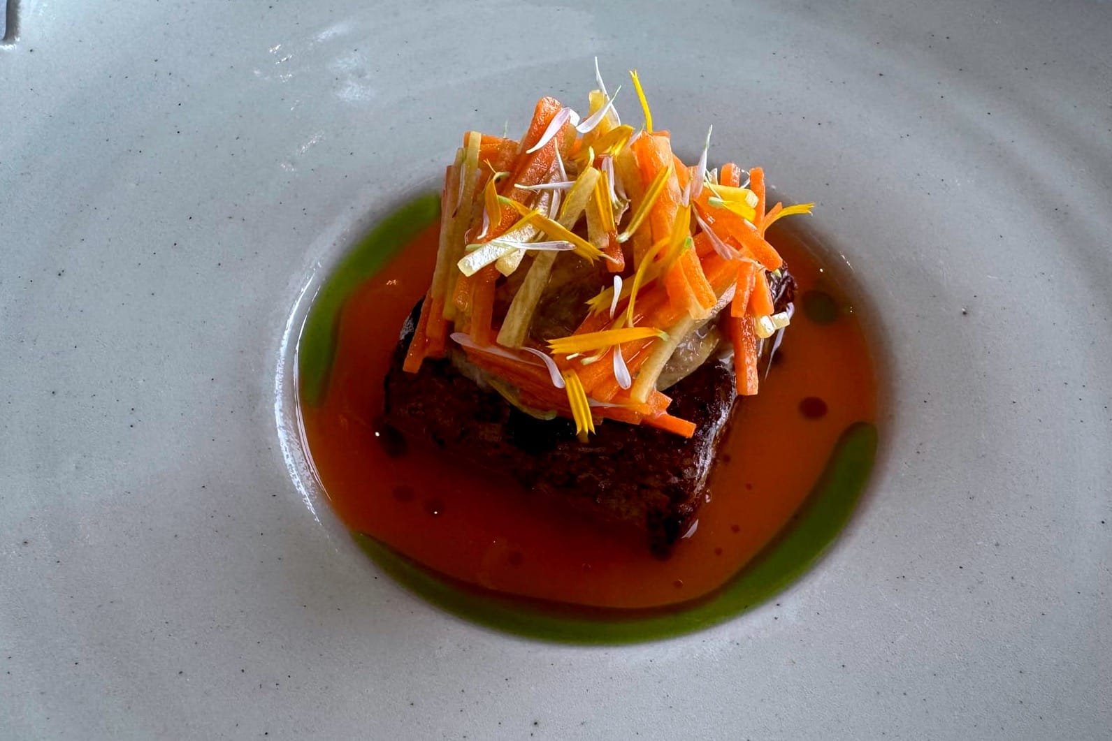 Crab cake at La Chèvre d’Or Èze