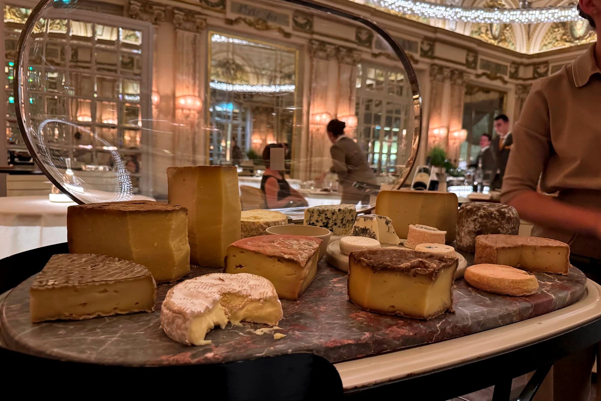 Cheese cart at Louis XV Alain Ducasse