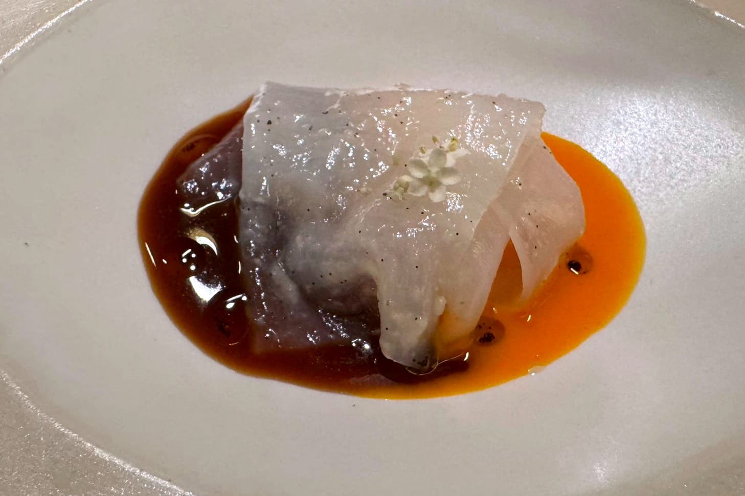 squid with vanilla and pumpkin at Aponiente