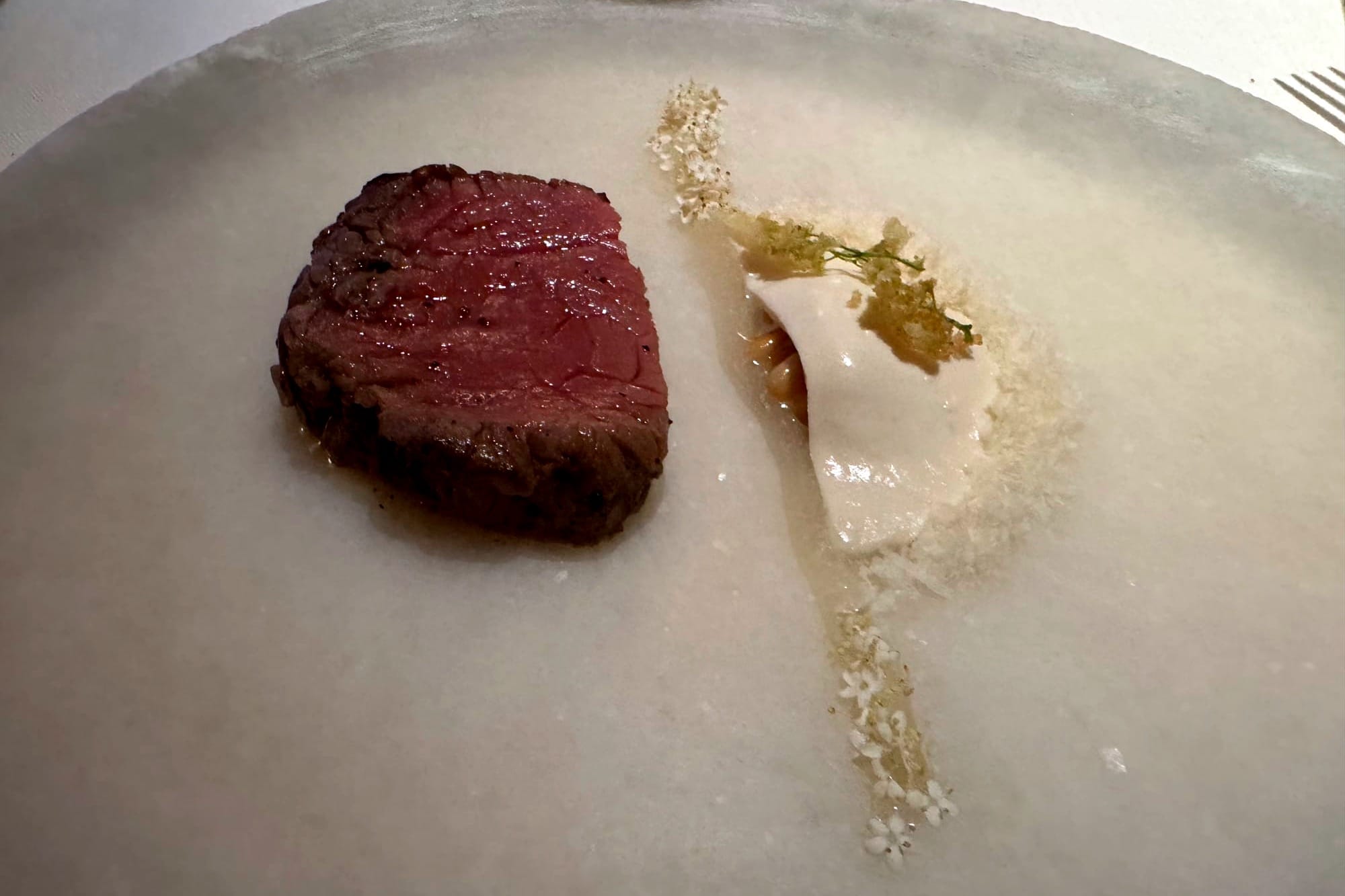 Roast beef with pine nuts at Casa Marcial