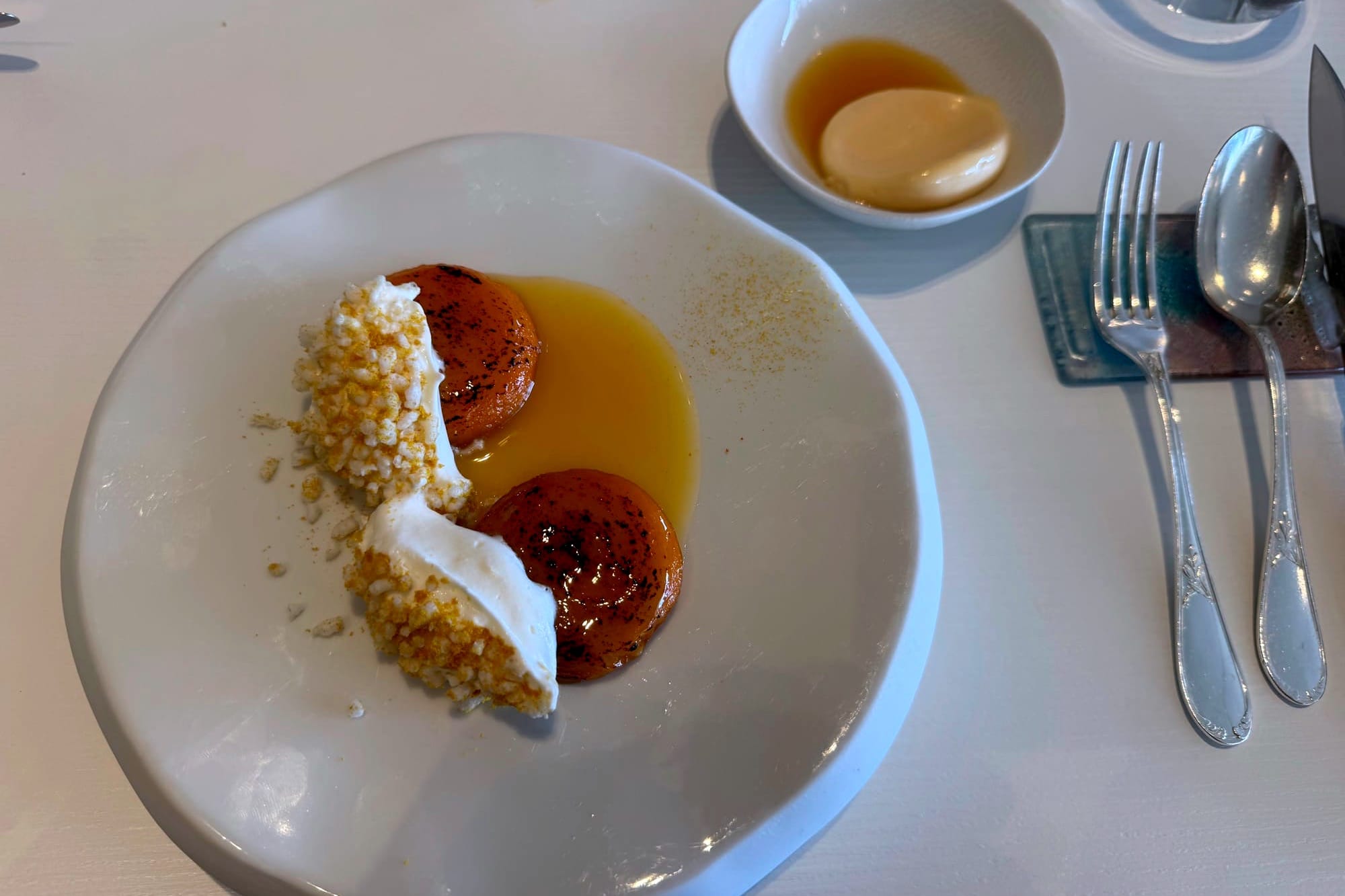 Apricot dessert at La Table du Castellet