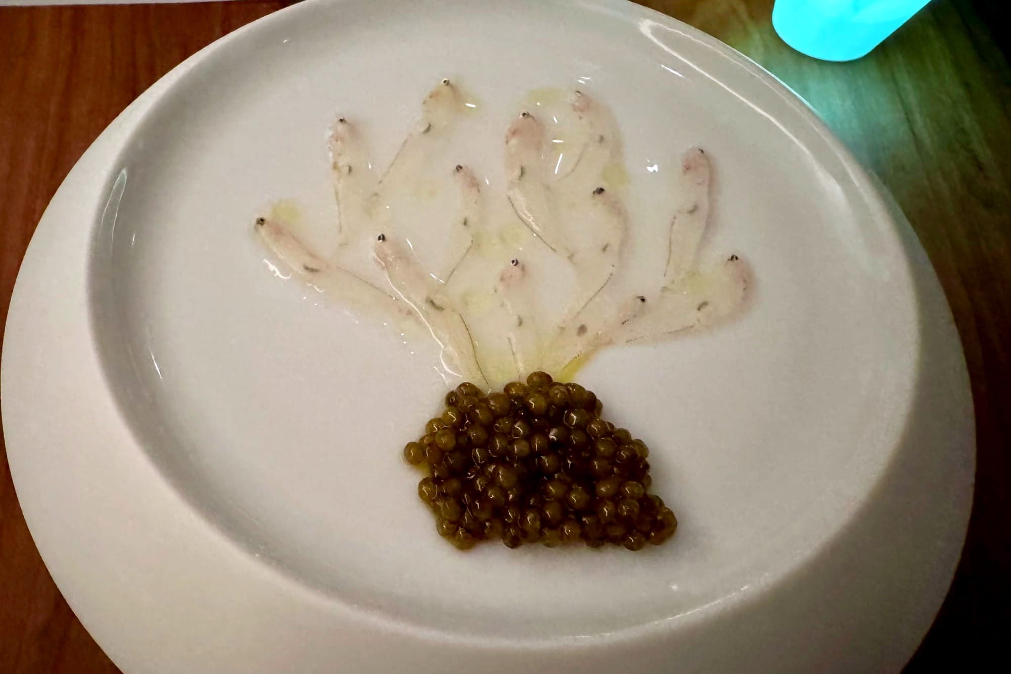 whitebait with caviar at Mirazur