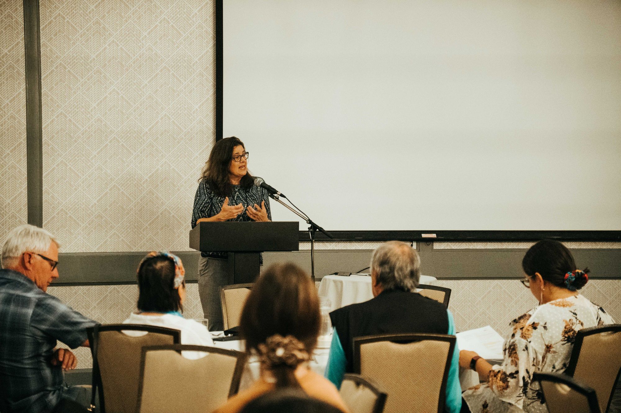 Image: Jennifer Brennan speaking during the EleV Networking Gathering.
