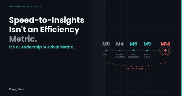 Speed-to-Insights Isn't an Efficiency Metric. It's a Leadership Survival Metric.