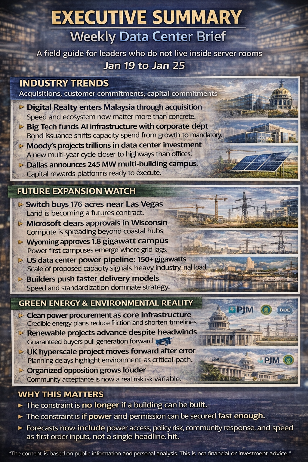 Data Center Intelligence - Weekly Roundup (Executive Summary) (Jan 19-25)