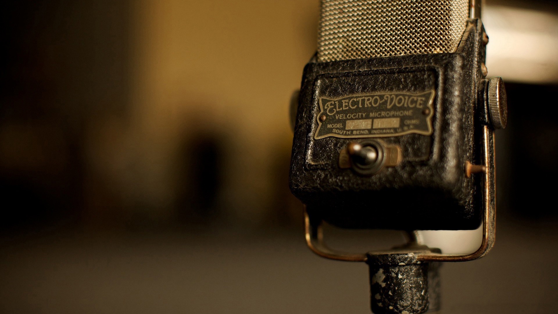A vintage microphone