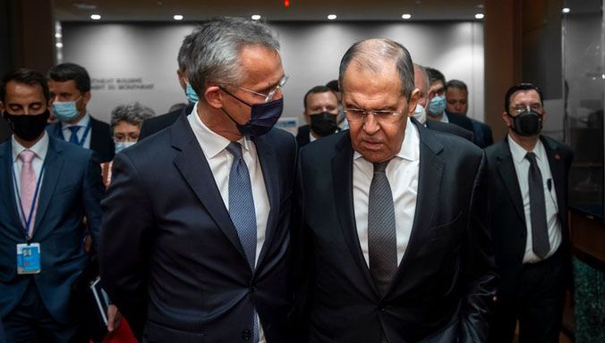 NATO Secretary General Jens Stoltenberg meets Russian Foreign Minister Sergey Lavrov, September 2021