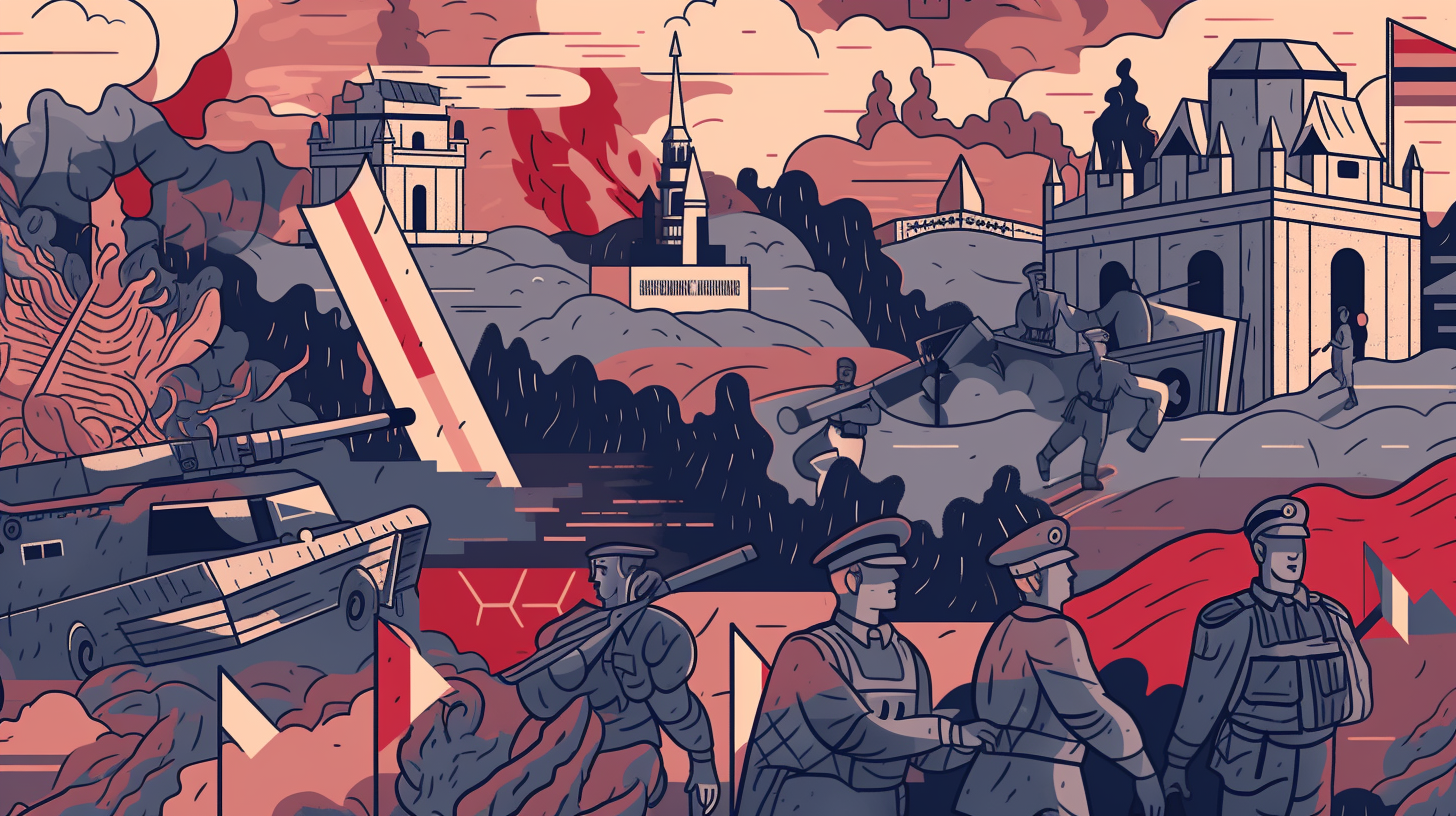 An illustration showing Russian interference in Moldova