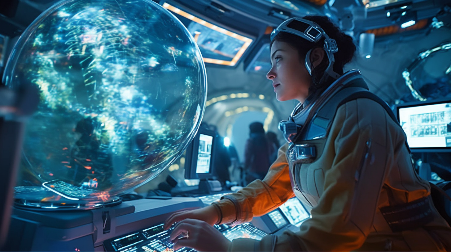 A military lieutenant and her team on a space station 