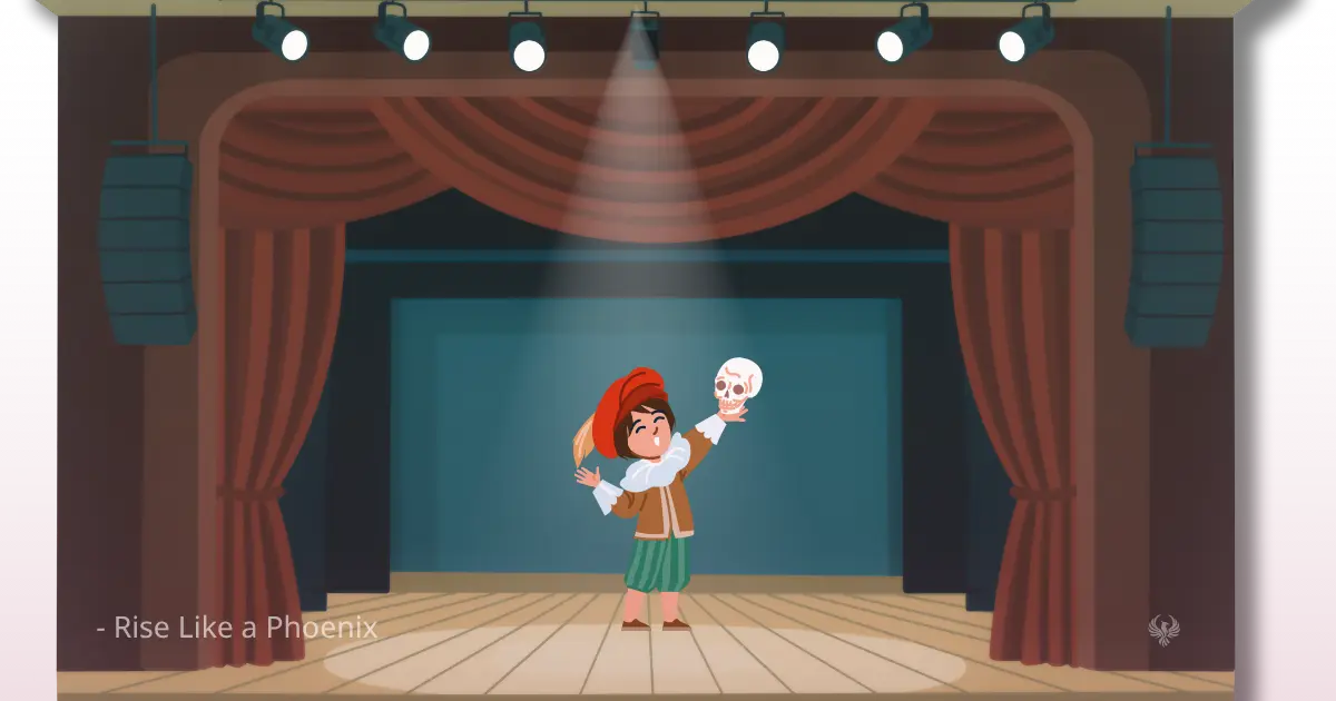 Stage as metaphor for karma setting conditions while free will directs the play