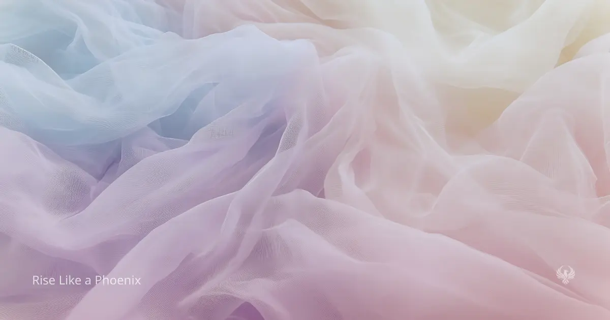 Soft translucent layers flowing together, symbolizing the gradual reorganization of ego and identity.