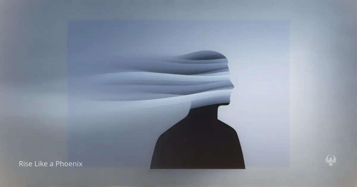 Abstract silhouette of a person with flowing lines around the head, symbolizing the connection between perception, sensation, and the nervous system.