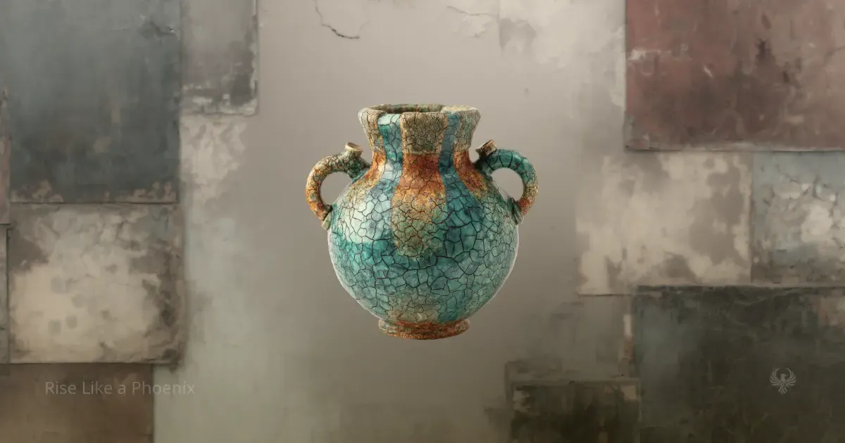 A weathered ceramic vessel showing natural limits and capacity.