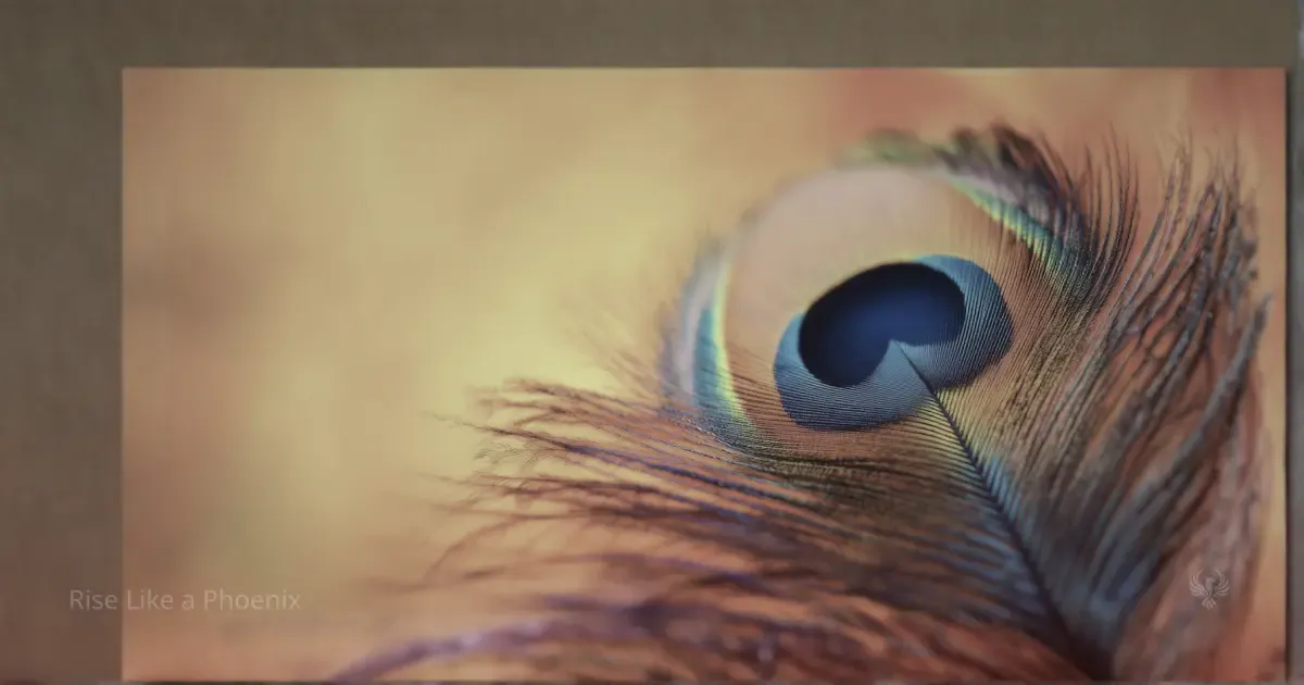 A close-up of a peacock feather with rich blue and green tones, symbolizing myth, devotion, and inner transformation during spiritual awakening.